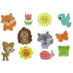 Stickserie - Waldleben mini